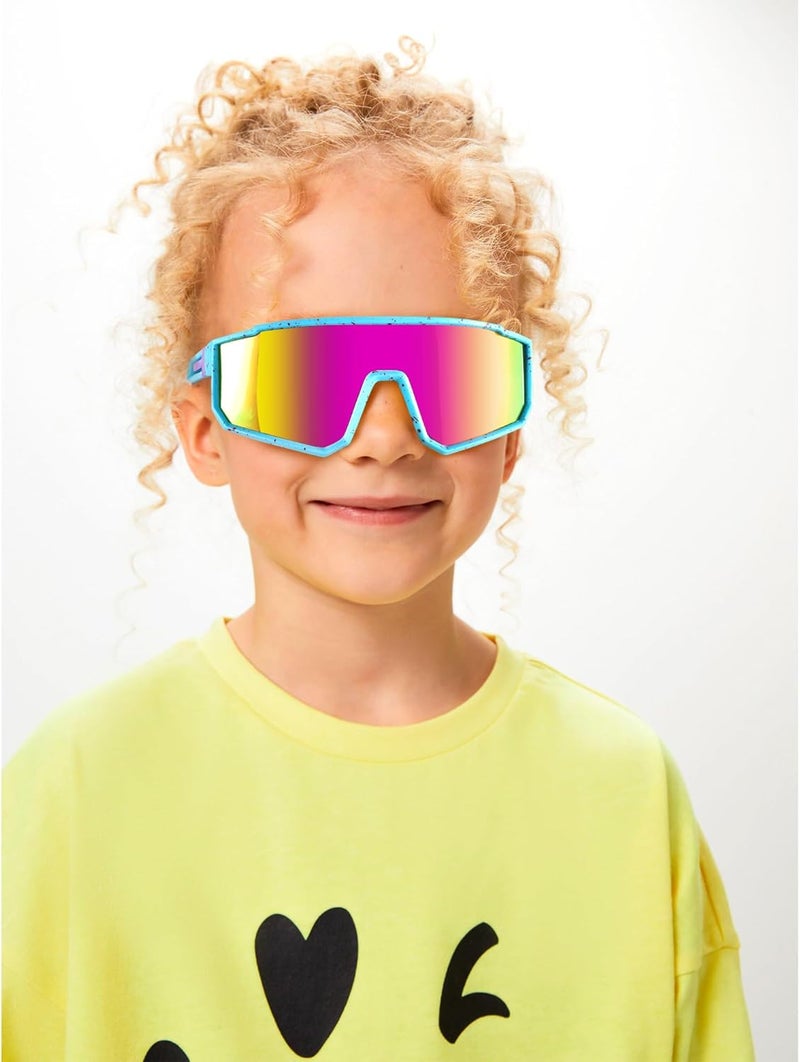 Derowern Youth Baseball Sunglasses, Kids Polarized Sports Sunglasses,UV400 Protection Glasses for Boys Girls Softball Cycling - Image 5